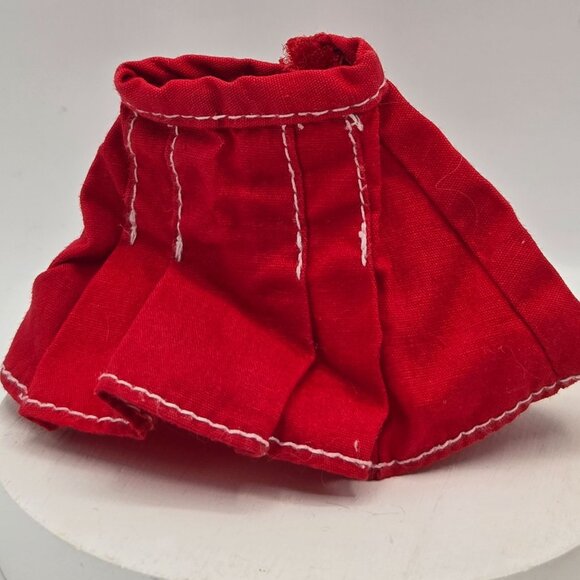 Vintage Barbie Doll Clothing Mini Skirt Collection Red Olive Pink - Picture 2 of 6
